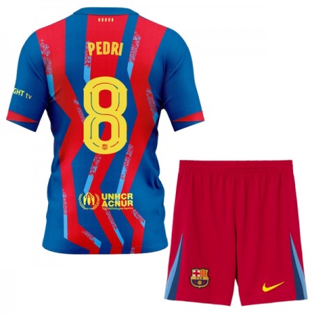 Jalkapallo Pelipaidat/Peliasut FC Barcelona Pedri 8 Lasten Neljäspelipaita 2025-26